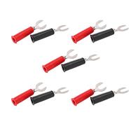 Fafeicy Spina a Forma di U, Connessione in Ottone PVC di Alta qualità, Adattatore da 10 Pezzi da Tipo U a Banana, Apparecchiature Elettroniche e Uso Automobilistico