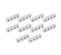 Fafeicy Staffa Piatta in Alluminio Dritta, 4 X 8mm Collegamento, 10 Pezzi | Giunto di collegamento per ingegneria robotica, spaziatura tra i fori di 0,3 pollici, gruppo trave senza soluzione di