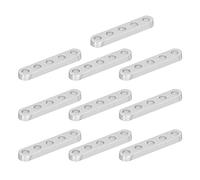 Fafeicy Staffa Piatta in Alluminio Dritta, 4 X 8mm Collegamento, 10 Pezzi | Giunto di collegamento per ingegneria robotica, spaziatura tra i fori di 0,3 pollici, gruppo trave senza soluzione di