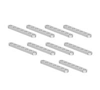 Fafeicy Staffa Piatta in Alluminio Dritta, 4 X 8mm Collegamento, 10 Pezzi | Giunto di collegamento per ingegneria robotica, spaziatura tra i fori di 0,3 pollici, gruppo trave senza soluzione di