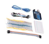 Fafeicy Starter Kit di Base, Componenti Elettronici PCB in Metallo, Apprendimento della Programmazione per la Scheda di Sviluppo R3 con Tutorial Gratuiti