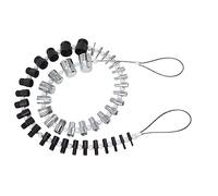 Fafeicy Strumento per la Verifica della Filettatura di Dadi e Bulloni, 44 Dimensioni Maschio/femmina, Strumento in Lega di Zinco per l'identificazione della Filettatura Metrica e in Pollici