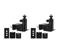 Fafeicy Supporto per Grondaia per Pannello Solare 2 Set Rotazione a 360 | Staffa in Plastica per Pannelli Solari Ring Arlo Eufy Wyze Reolink, Installazione a Parete per Esterni