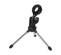 Fafeicy Supporto per Microfono da Tavolo Pieghevole e Regolabile in Altezza, Ferro e Plastica, Supporto Girevole, Ideale per Streaming Live, Conferenze e Lezioni