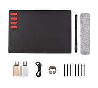 Fafeicy Tablet Grafica Professionale Ultra -light Creazione Dell'arte Schizzo per Artisti con Batteria - Stylus 8 Pennini a Penna 8192 Livelli Stampa 8 Link Chiave per Disegnare il Design (Tipo 1)