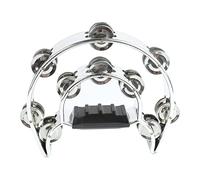 Fafeicy Tamburello, Strumento Manuale in ABS con Jingles a Doppia, 22 Cm per Feste e Spettacoli