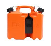 Fafeicy Tanica per Carburante e Olio per Catena, Doppia Camera, capacità | Costruzione in Plastica, Ugello di Bloccaggio, Flusso di Arresto Automatico, Uso in Giardino, Contenitore per Carburante,