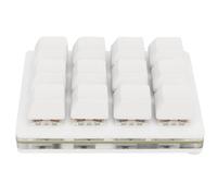 Fafeicy Tastiera Console Personalizzata Industriale 12Key, con una Maniglia Mini Macro LED USB Switch Rossa Scambiabile a LED ABS White per Accessori per PC per Accessori per PC