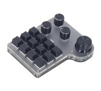 Fafeicy Tastiera Gioco Meccanica Mini Macro USB, con Memoria Integrata, Aggiornamento a Cablato, e 2.4G, LED RGB con Interruttore Blu, Funzione Pulsante di Autoimpostazione, Tastiera