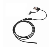 Fafeicy Telecamera di Ispezione Periscopio Industriale Endoscopio Impermeabile 3 in 1 IP67 con 6 LED Regolabili Cavo Pieghevole per Riparazione Automatica PC Smartphone (7 mm e 3,5 m)