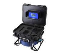 Fafeicy Telecamera per Ispezione Fognature, 30 M, 18 Mm, FHD 1080P, Schermo IPS 7 Pollici, Telecamera per Tubi di Scarico con 6 Luci LED, Vista a 110° per Installatori Idraulici (Spina europea)