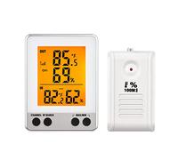 Fafeicy Termoigrometro Digitale con Sensore Remoto 328ft Display | Termometro per Interni Ed Esterni, Materiale ABS, Portata 100m, Registrazione Min Max, Design con Supporto Magnetico da