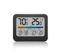 Fafeicy Termometro e Igrometro, Schermo a Colori da 3.0 Pollici con | Custodia in ABS, Range da -20°C a 60°C, Registrazione Min/max 24h, Aggiornamento Ogni 10 Secondi, Supporto da Tavolo o a