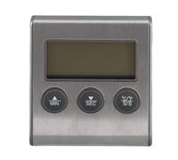 Fafeicy Termometro per Carne Termometro Digitale per Barbecue ABS con Timer Ampio Display LCD da 32F a 482F Sonda da 7,6 Pollici per Cottura Alla Griglia Forno Caramelle Bistecche e Barbecue Familiare
