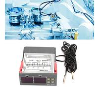 Fafeicy Termostato Digitale, Regolatore di Temperatura con Doppio Sensore e Doppia Sonda, Controllo della Temperatura STC-3008-55°C~+110°C, Impostazioni Regolabili, Letture Chiare, per Vari (24V)