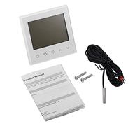Fafeicy Termostato Programmabile del Touch Screen Digitale per il Riscaldamento del Pavimento AC Home con Funzione di Memoria a Doppia Display (WHITE)