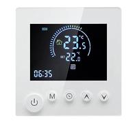Fafeicy Termostato Programmabile, Regolatore di Temperatura Digitale con Pulsante Touch Display LCD con 5+2 Impostazioni e Memoria di Stato, per di Riscaldamento Domestico (W-2)