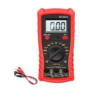 Fafeicy Tester di Tensione CA/CC Multimetro Digitale con modalità Manuale Gamma Automatica Interruttore Automatico Integrato per la Misurazione in Officina di Elettricisti Domesti (SK-6013 Rosso)