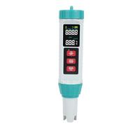Fafeicy Tester Portatile 5 in 1 per la qualità dell'acqua, Misuratore di salinità PH EC TDS Multifunzione, Compensazione Automatica della Temperatura per Acquari, Piscine, Laboratori (MF-X51)