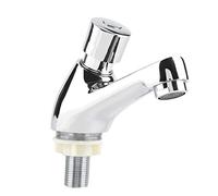 Fafeicy Time Ritardo Rubinetto da 4 a 6s Auto Shut Off Push Button Dink Tocca di Ottone Cromata per il Salvataggio della Cucina del Bagno Pubblico Risparmio 1.2 Gpm Flusso