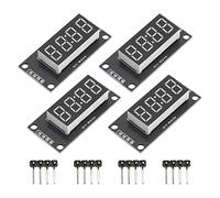 Fafeicy TM1637 Modulo Display LED a 4 Cifre, Tabellone Tubo Digitale a 7 Segmenti con Retroilluminazione Blu, Driver Seriale 5V per Progetti Fai da Te (Rosso MRA110G)