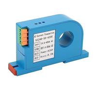 Fafeicy Trasmettitore di Corrente CA Uscita CC 4-20 MA per Controllo PLC, Ingresso CA 0-400 A con Precisione 0,5%, Alimentatore Isolato per Automazione Industriale