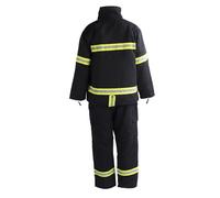 Fafeicy Tuta di Sicurezza Resistente Al Fuoco Giacca con Isolamento Termico Pantaloni Striscia Riflettente Ad Alta visibilità per Lavoratori Blu Navy (L)