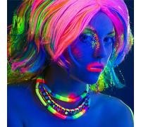 Fafeicy UV Blacklight Neon Fluorescenza Fluorescenza Vendi e Corpi Colori Hypoallergen Safe per Adulti Halloween Party Club per Festival 30g Blue (BLUE)