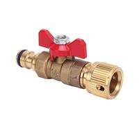 Fafeicy Valvola a Sfera in Ottone NPT da 3/8 Pollici, Valvola per Idropulitrice Ad Alta Pressione a Collegamento Rapido con Interfaccia Filettata Femmina G1/2 Pollici, per Tubi