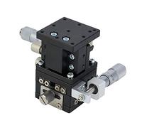 Fafeicy XYZ Linear Stage LD40-LM 40x40mm Tavolo Scorrevole con Spostamento Manuale a 3 Assi, Alta Precisione in Lega di Alluminio per Strumenti Ottici Attrezzature a Semiconduttore