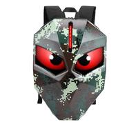 Fafeicy Zaino per Moto a LED, Guscio Rigido 3D con Display Programmabile con Design Accattivante per Viaggi in Sella, Porta di Ricarica USB Impermeabile