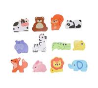 Fafeims Blocchi di Legno Puzzle, Giocattoli per Impilamento Dell'apprendimento Educativo, Giocattoli per il Legame dei Bambini per i Genitori (Animale)