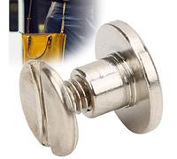 Fafeims Borchie a Testa Piatta in Ottone 50 Set 6,5 Mm Rivetti per Chiodi Viti di Fissaggio per Artigianato in Pelle Borsa Fai da Te Scarpe Cappello Accessori di Abbigliamento Oro Argento Bronzo