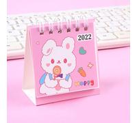 Fafeims Calendario per la Scrivania Piccola, Calendario di Ribaltamento da 3,74x2,56 Pollici con Elenchi di Cose da Fare, Gennaio 2022 Dicembre 2022 (2022 Calendario taiwanese Dudu Bear Pink)