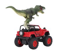 Fafeims Camion Giocattolo Trasportatore di Dinosauri, Auto in Lega e Plastica con Luci a LED e Suoni, Camion per il Trasporto di Dinosauri per Giochi Fantasiosi e Avventure (rosso)