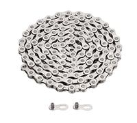 Fafeims Catena di Bici in Acciaio Universale Catena di Mountain Bike per Strada 6 7 8 velocità con Fibbia Argento