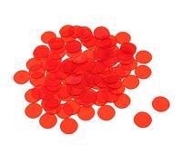 Fafeims Contatori Trasparenti di Alta qualità da 19 Mm, Fiches Trasparenti da 100 Pezzi, Pennarelli in Plastica Facili da Usare per Il Gioco del Poker, Ideali per Sale da Biliardo e Hotel (Blue)