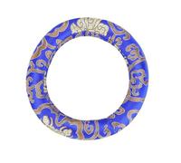 Fafeims Cuscino per Campane tibetane, campanella per Canto Ciondolo in Seta Cuscino per la Ciotola Cuscino per meditare Rotondo Cofanetto per Canto Parti Rosse o Blu(Blue)