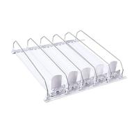 Fafeims Dispenser per Bevande da Frigorifero, Organizer Regolabile per Lattine di Soda da 38 Cm con Scorrimento Automatico, Materiale ABS per Lattine di Birra nel Frigorifero (5PCS)