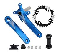 Fafeims Garza Blu in Lega di Alluminio con Una Piastra Integrata Elevata per Pedalata Stabile per i Ciclisti di Mountain Bike