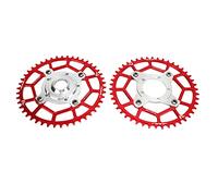 Fafeims Il Rotolo a Catena Preciso 104bcd Migliora la Potenza per Biciclette per Il Motore a metà Strada, Set di Base di Conversione in Lega di Alluminio 46t, Installazione Facile, per Gli (Rosso)