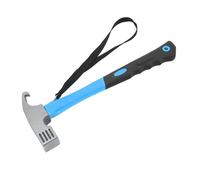 Fafeims Martello da Artiglio, Martello in Gomma ABS con Impugnatura in Ferro con Gancio Curvo e Fune da Appendere per Campeggio All'aperto Progetti Fai da Te (BLUE)