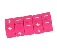 Fafeims Matematica Business Cubi Incisi per lo Sviluppo Dell'intelligenza Nelle Lezioni Infantili - 20pc più Meno per Matematica (PINK)