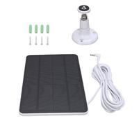 Fafeims Pannello Solare della Telecamera di Sicurezza 4W, Monocristallino con Staffa Regolabile, Alimentazione Continua per Telecamere Wireless Esterne (White)