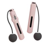 Fafeims Salta la Corda, Corda di Salto Senza Filo con Contatta e Motivazione Vocale a LED, per Palestra per Palestra per la per la Uomini Donne Ragazzi Ragazzi (PINK)