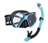 Fafeims Set di Maschere da Snorkeling Elevato con Silicone di Grado Alimentare, Facile da Usare per Immersioni Profonde, Design a Secco a Secco, Fibbia di Regolazione Automatica a 180 ° Visione (#1)