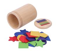 Fafeims Sortenza del Puzzle Sorter Sorter di Legno Soster Motor Skills Educational Toy per Bambini di 1-3 Anni con Sacca di Tela Corse in Tela Vibrante Game di Abbinamento Sensoriale Sensoriale