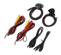 Fafeims Telecamera per Punti Ciechi Dell'auto, Assistenza per la Visione Notturna, Copertura Grandangolare, Telecamera per Vista Laterale, Supporto a Striscia Resistente All'acqua per il di (BLACK)