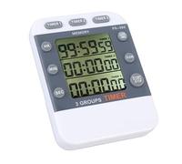 Fafeims Triple Display Digital Kitchen Timer 3 Visualizzazioni del Conto Alla Rovescia con Funzione di Memoria Allarme Personalizzabile per le Laboratori di Cottura delle Aule di Bellezza
