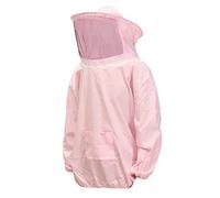 Fafeims Tuta da Apicoltore, Giacca da Apicoltore, Giacca Protettiva Ventilata Professionale in Poliestere, Protezione Completa del Corpo per Uomo e Donna (PINK)